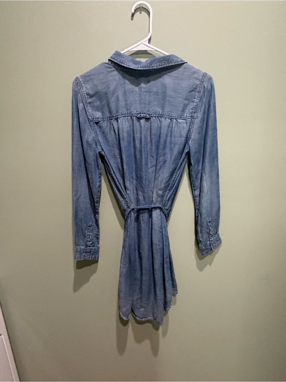 American Eagle Outfitters light blue denim shirt dress - Picture 3 of 3